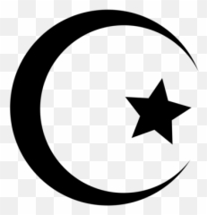 Star And Crescent Moon Symbol Polygons In Art Clipart - Pattern Emoji