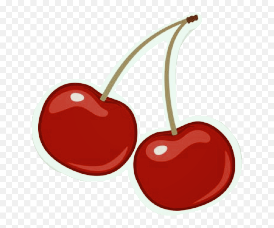 Cherry Cherries Red Emoji Retro - Cartoon Cherries,Cherries Emoji