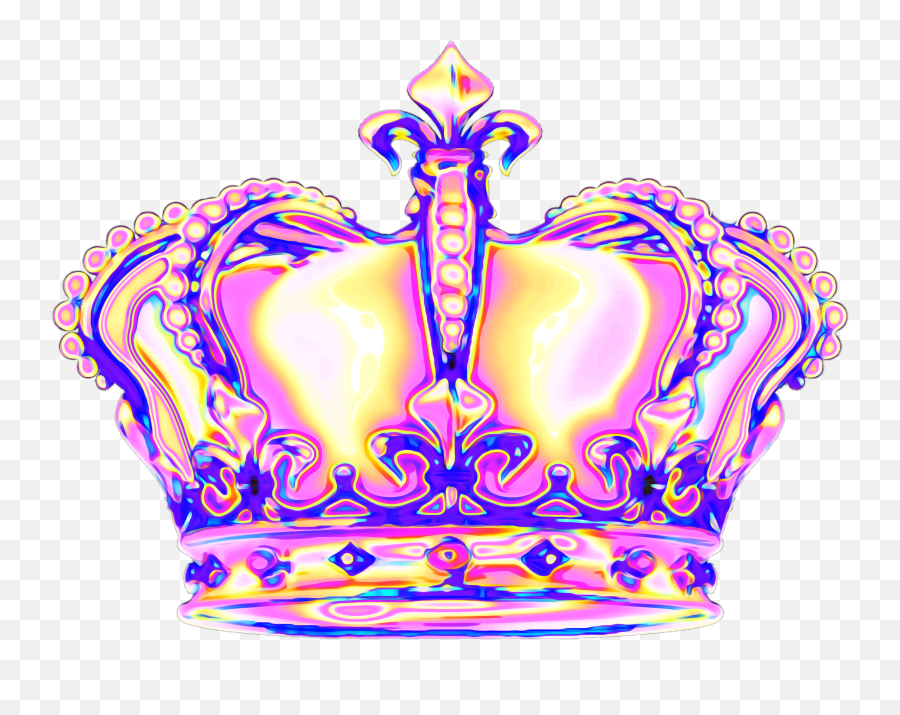 Crown Queen Royalty Aesthetic Color - Emoji Queen Crown,Emoji Glitter