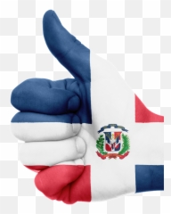 Dominican Republic Flag Hand National Fingers - Emoji