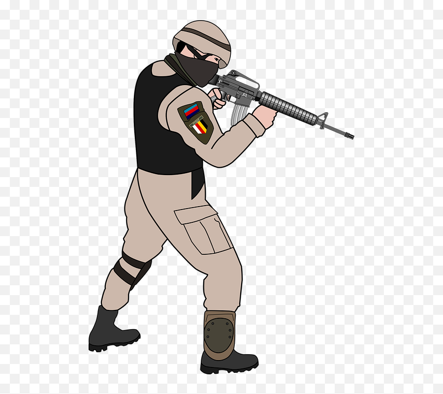 Army Battalion Battle - Soldier Pointing Gun Clipart Emoji,Old Gun Emoji