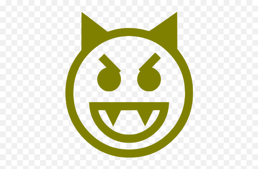 Olive Emoticon 25 Icon - Angry Emoji Black And White Png,La Emoticon
