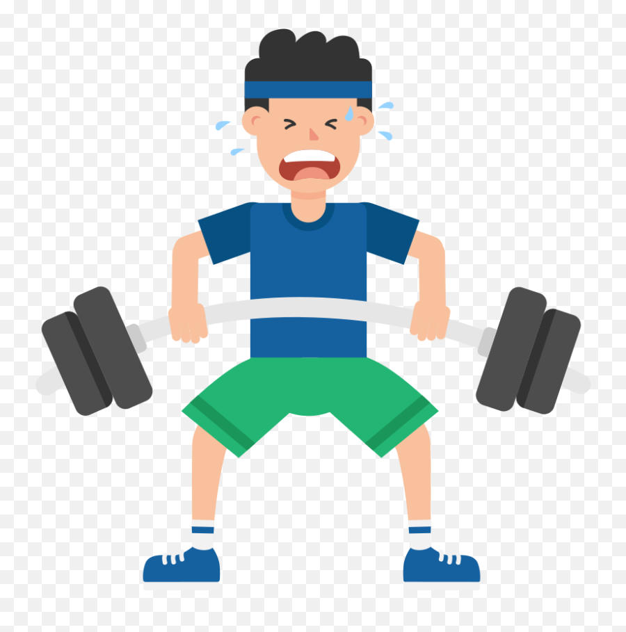 Dumbbell Clipart Weight Lifting - Weight Lifting Cartoon Png Emoji,Weightlifting Emoji