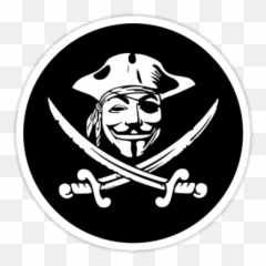 Guy Fawkes Stickers And T - Anonymous Pirate Emoji