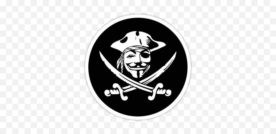 Guy Fawkes Stickers And T - Anonymous Pirate Emoji,Guy Fawkes Emoji