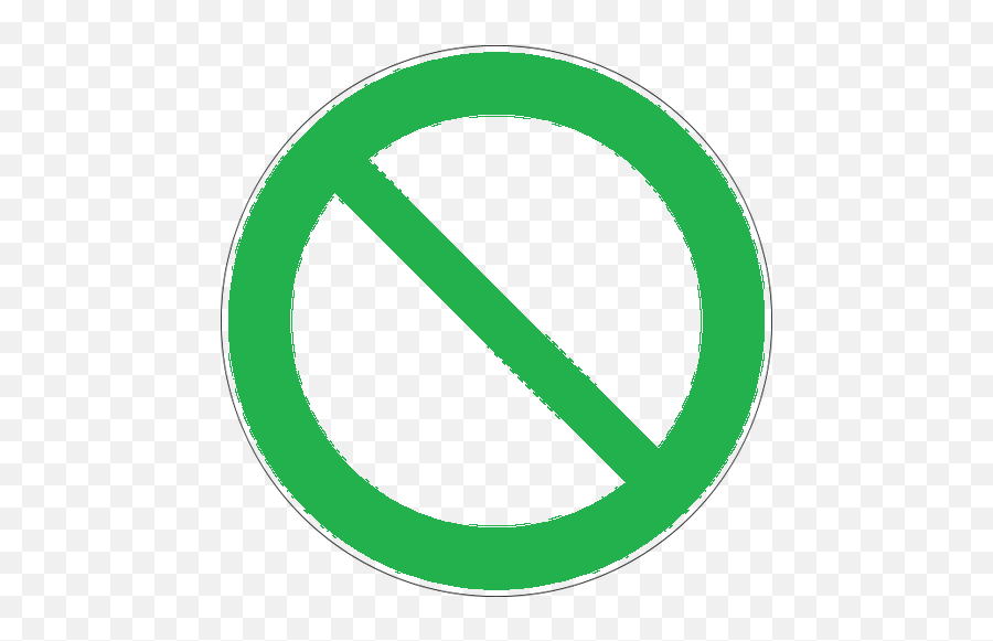 Green No Symbol Png Emoji,Ban Emoji