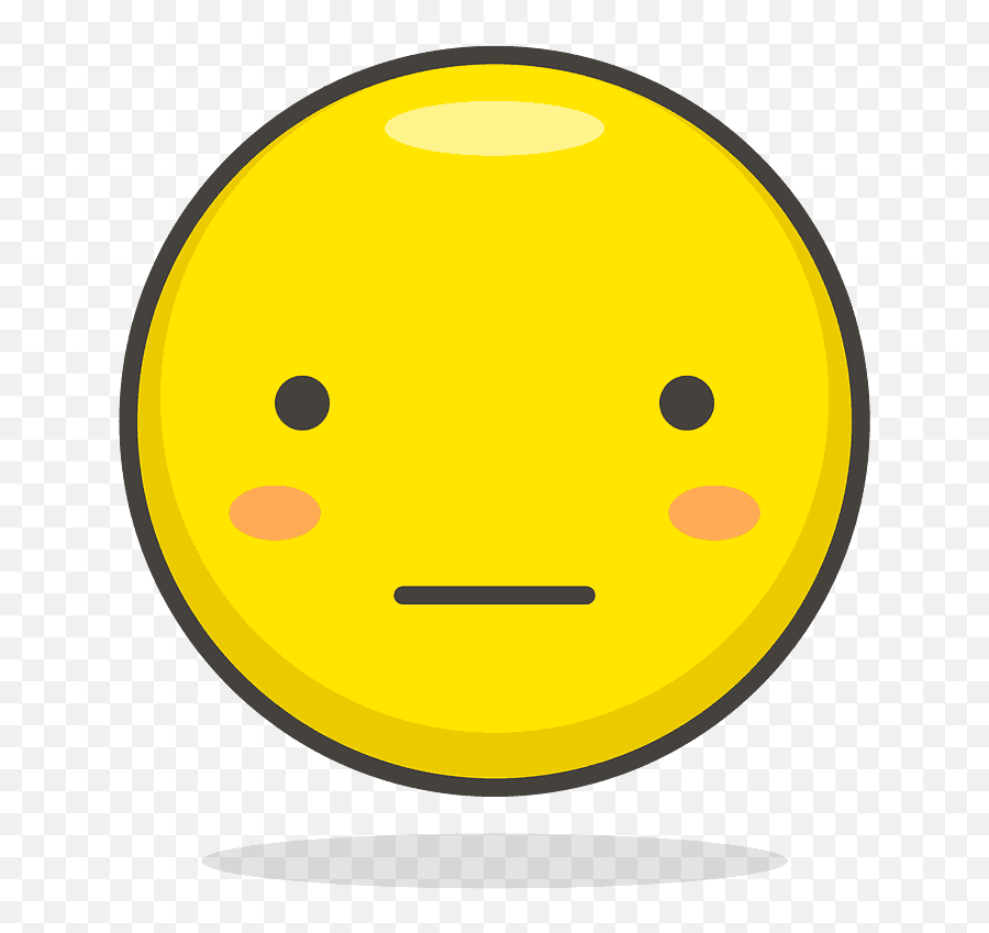Neutral Face Emoji Clipart - Worried Face,Emoji 112
