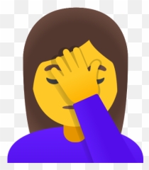 Woman Facepalming Emoji - Mujer Con La Mano En Cara