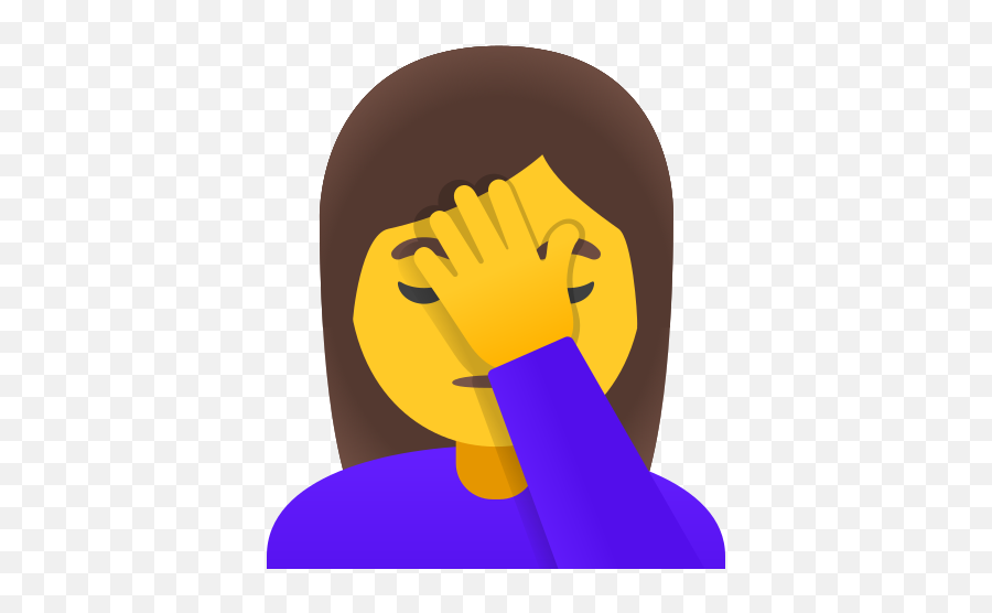 Woman Facepalming Emoji - Emoji Mujer Con La Mano En La Cara,Exasperated Emoji