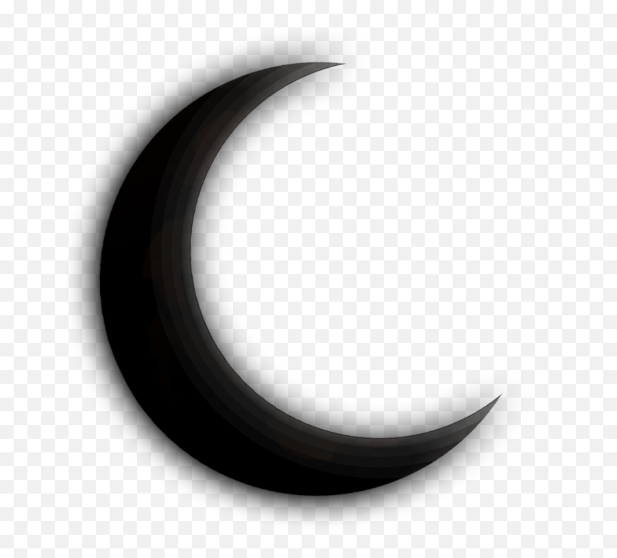 Moon Crescent Witch Black Glow Dark Crescentmoon Cute - Portable Network Graphics Emoji,Dark Moon Emoji