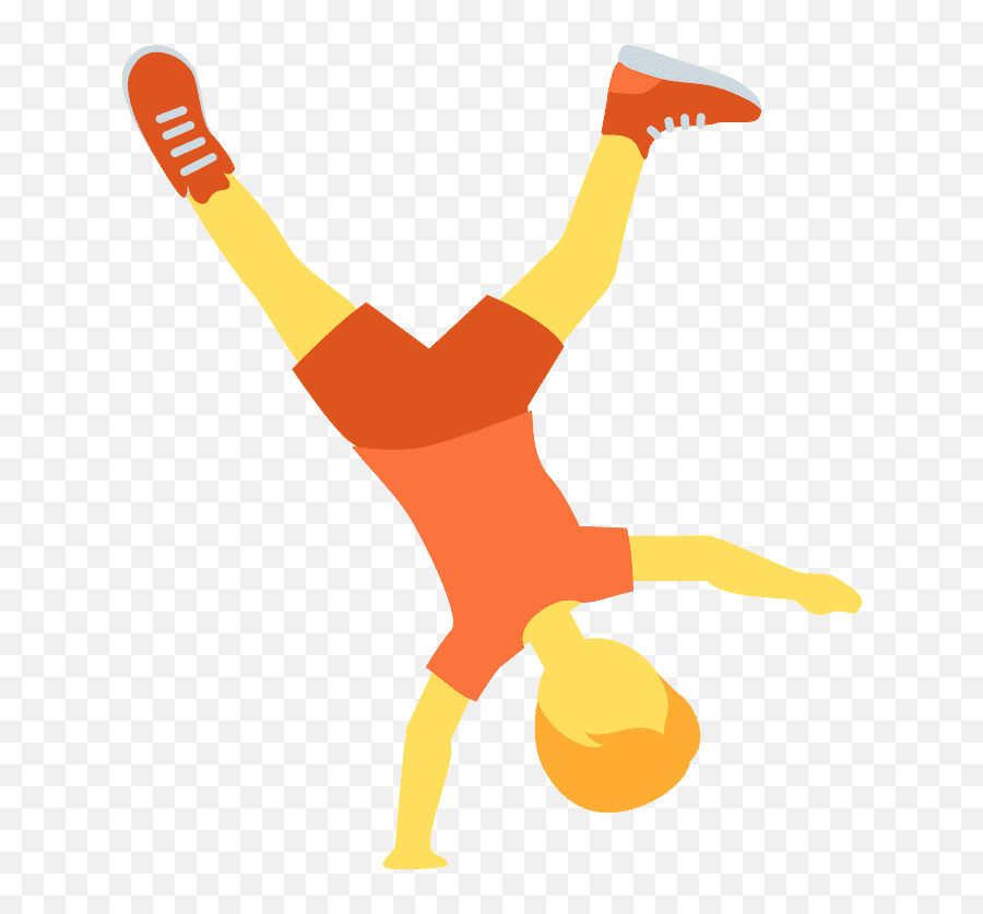Person Cartwheeling Emoji Clipart Free Download Transparent - Cartwheeling Emoji Png,Kick Emoji