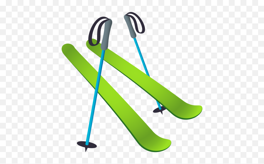 Emoji Skis To Copy Paste Wprock - Ski Pole,Green Ribbon Emoji