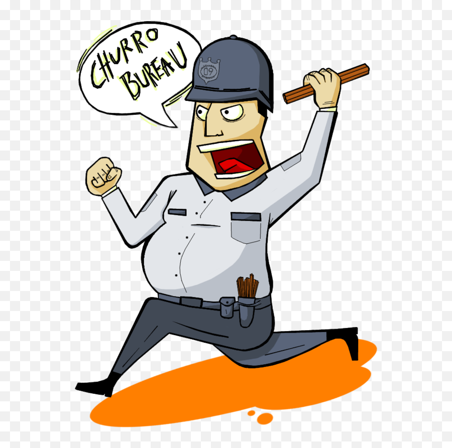 Action Police - Cartoon Clipart Full Size Clipart Baseball Equipment Emoji,Churro Emoji