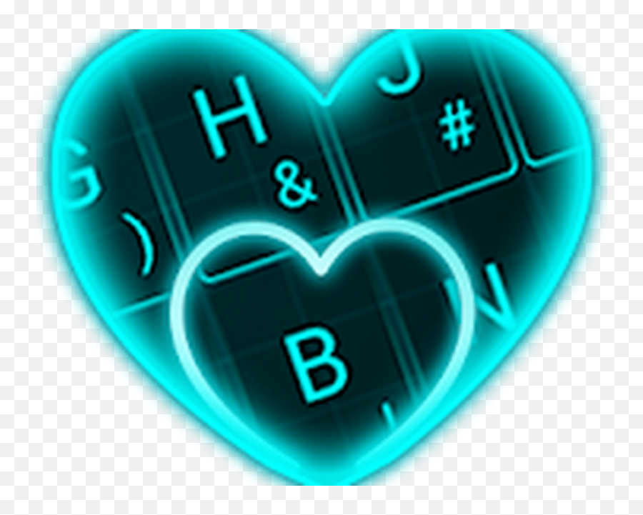 Live Neon Blue Heart Keyboard Theme Apk - Free Download Girly Emoji,Blue Heart Emojis