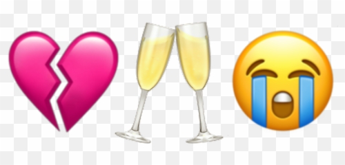 Hearts Heartbreaker Broken Brokenhearts - Clip Art Emoji,Champagne Glasses Emoji