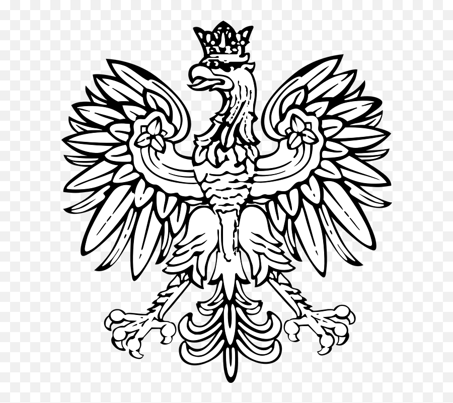 Poland Coat Of Arms White Eagle - Polish Eagle Black And White Emoji,Polish Flag Emoji
