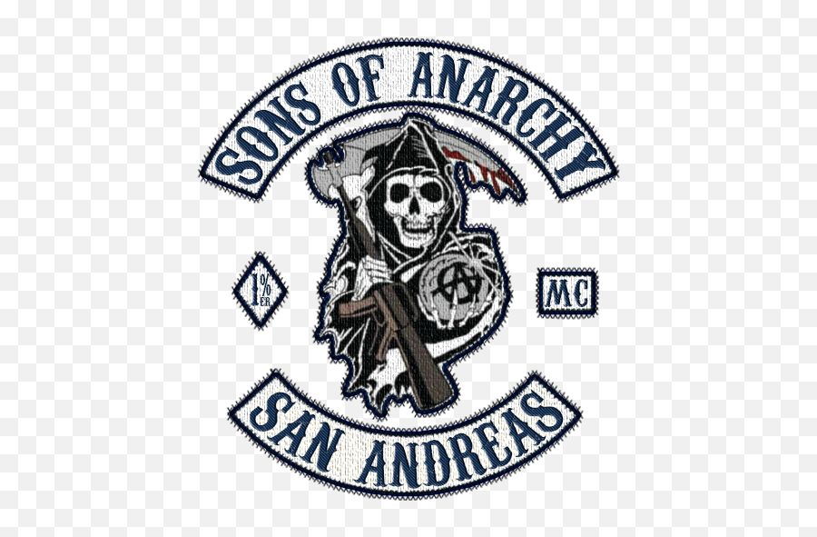Sons Of Anarchy San Andreas Biker Patch - Sons Of Anarchy San Andreas Emoji,Anarchy Symbol Emoji