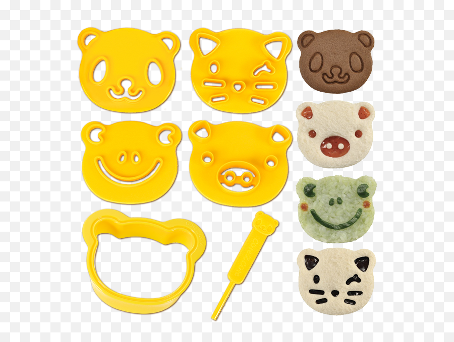 Animal Friends Food Deco Cutter Kit - Bento Emoji,Lunch Emoticon