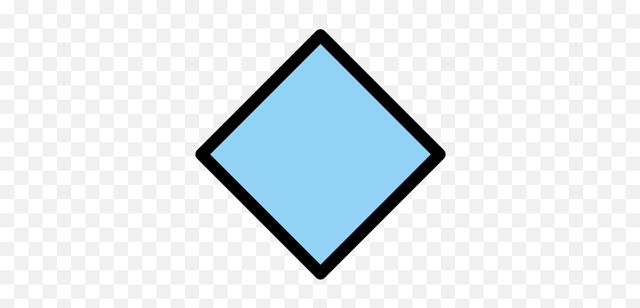 Small Blue Diamond - Señalamiento De Fin De Camino Dividido Emoji,Diamond Emoji