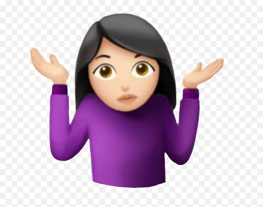 Emojis Shrug Freetoedit - Woman Shrugging Light Skin Tone Emoji,Shrug Emojis