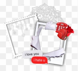 Frame Stamp Polaroid Emoji Text Aesthe - Rose