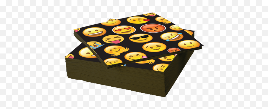 12pc Lunch Napkins - Smiley Emoji,Emoji Napkins