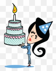 Clipart Girls Birthday Cake Ideas And - Cartoon Emoji