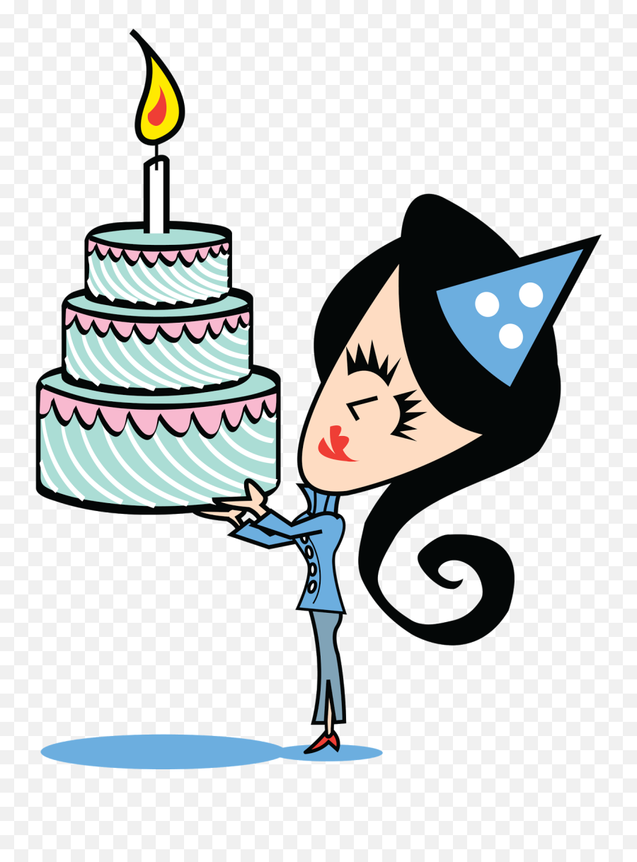 Clipart Girls Birthday Cake Ideas And - Girl Birthday Cake Cartoon Emoji,Girl Emoji Party