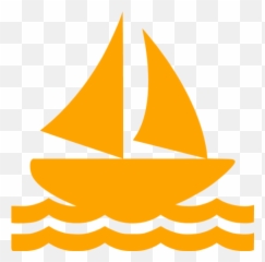 Orange Sail Boat Icon - In Emoji