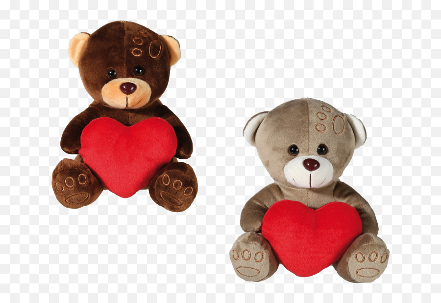 Brown Plush Teddy Bear With A Heart - Frutikocz Plyšový Medvd Se Srdíkem Emoji,Emoji Teddy Bears