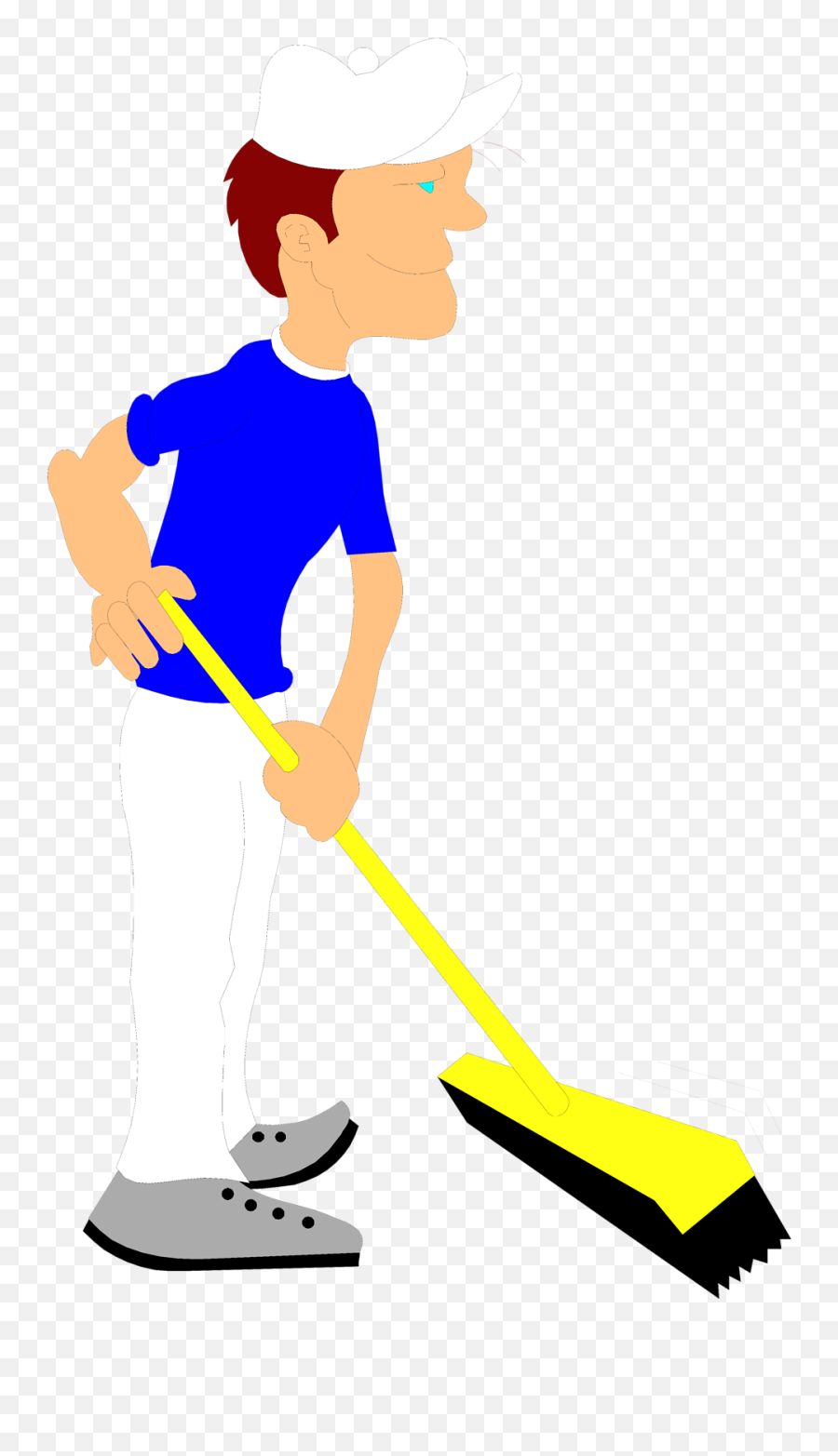 Broom Clipart Push Broom Broom Push Broom Transparent Free - Janitor Clipart Transparent Emoji,Emoji Broom