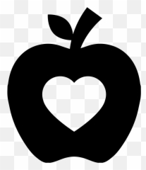 Free Apple Heart Png Clipart Pack - Heart Apple Silhouette Emoji,Apple Emoji Vector Pack