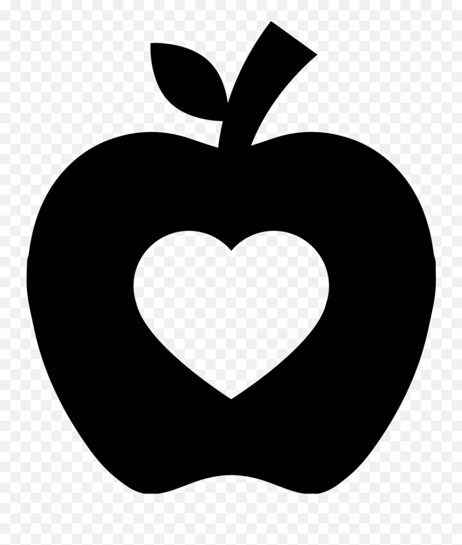 Free Apple Heart Png Clipart Pack - Heart Apple Silhouette Emoji,Apple Emoji Vector Pack