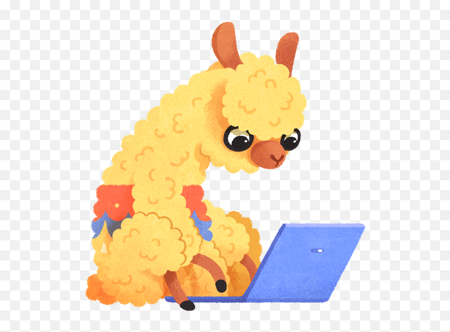 Illustration Of An Alpaca Searching For Awesome Getaways - Alena Tkach Llama Emoji,Flipped Emojis