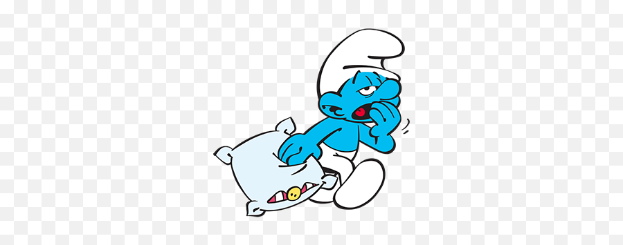 Smurfs - Lazy Smurf Emoji,Smurf Emoji