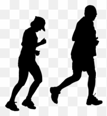 Coppia Di Anziani Jogging - Old Man Running Silhouette Emoji,Turkey Emoji