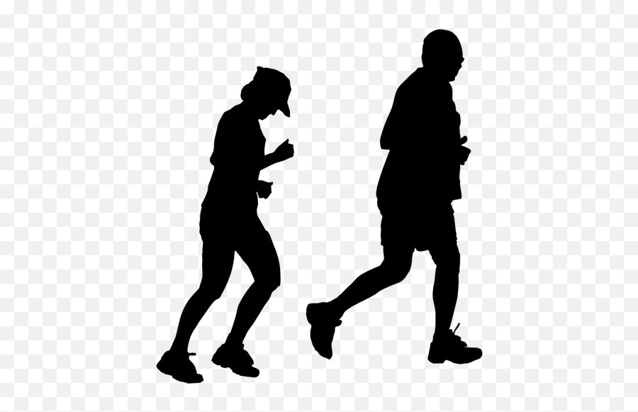 Coppia Di Anziani Jogging - Old Man Running Silhouette Emoji,Turkey Emoji