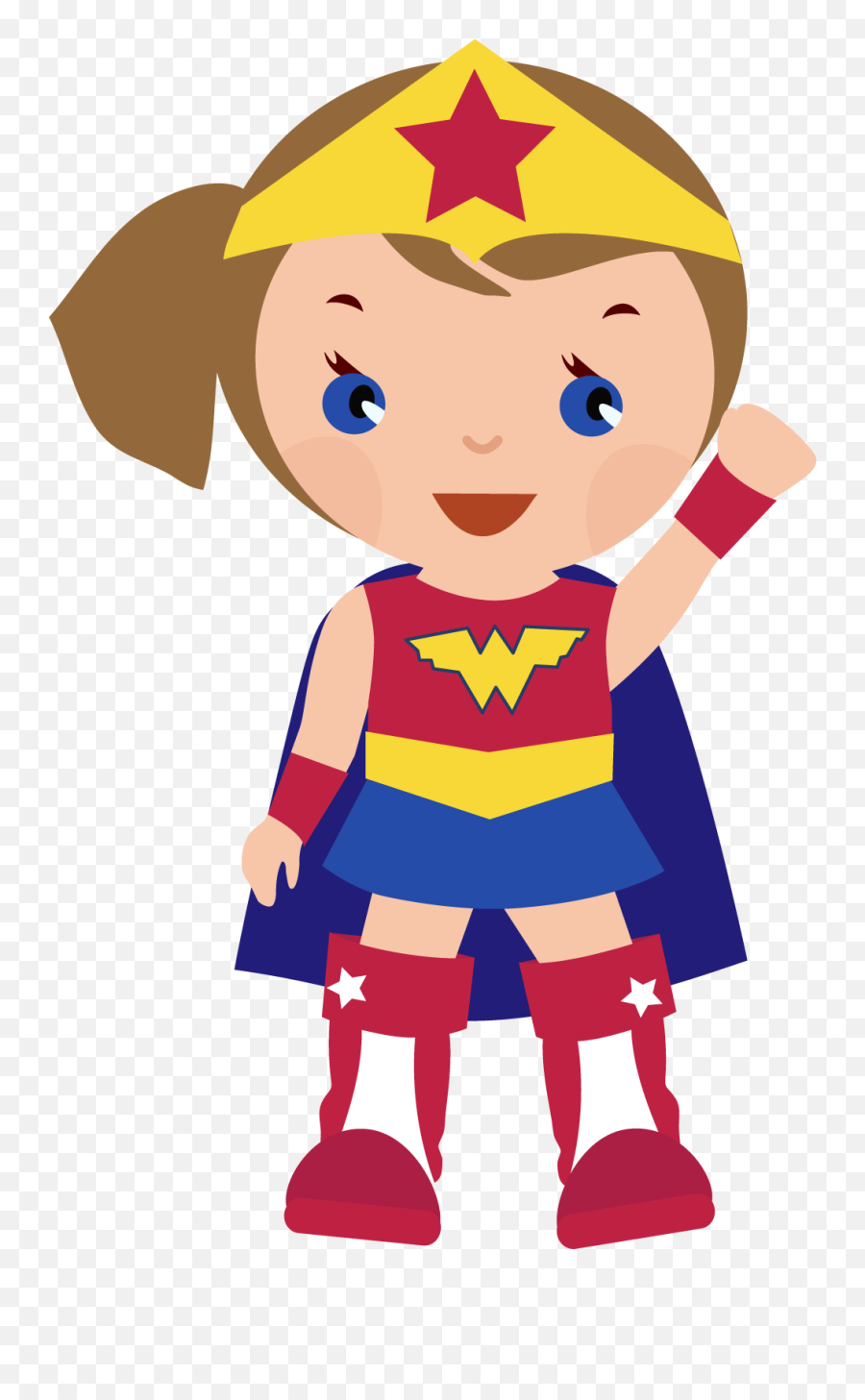 Wonder Woman Cute Clipart Clipart Kid - Clip Art Super Hero Emoji,Wonder Woman Emoji