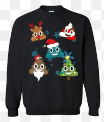 Funny Christmas Poop Emoji Sweatshirt - Ugly Sweater Lgbt