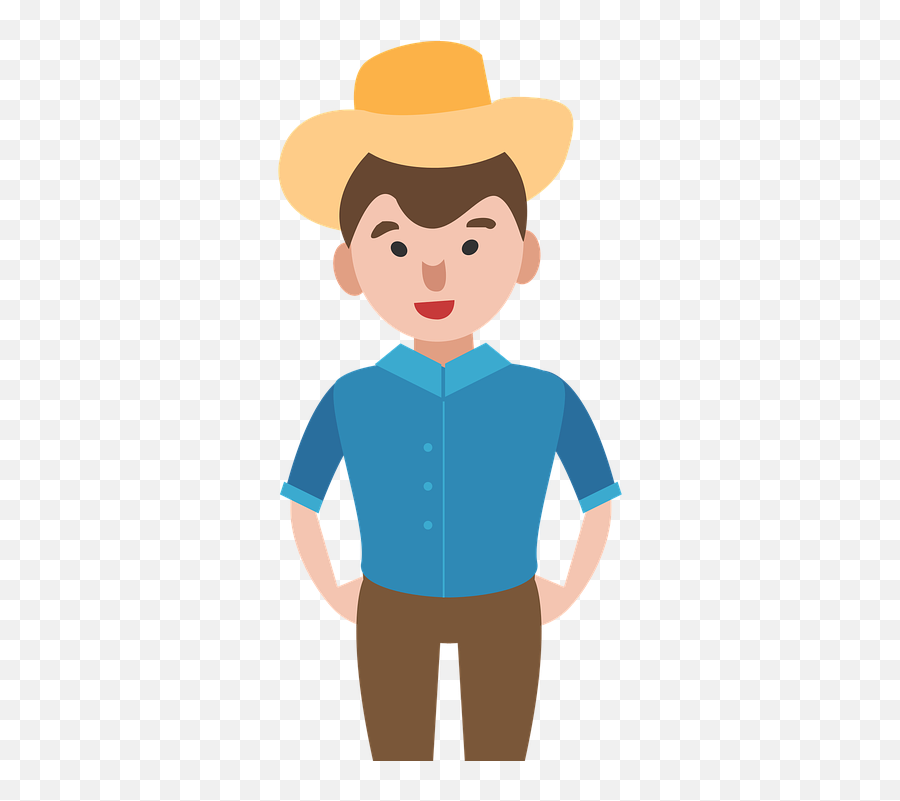 Cowboy Man Characters - Tegning Af Mand Emoji,Cowboy Emoji Android