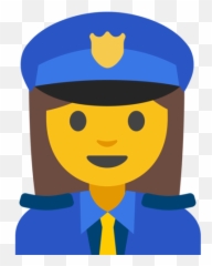 Woman Police Officer Emoji - Emoji Policia Mujer,Cop Emoji