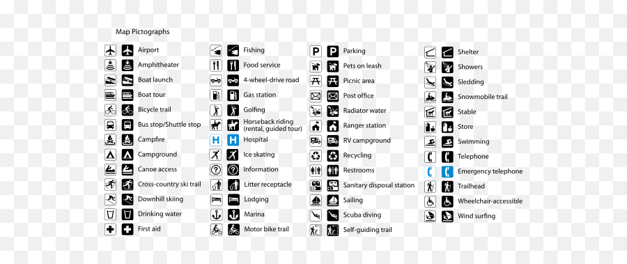 Map Signs Selection Vector Image - Map Symbol For Police Station Emoji,Emoji Gas Station