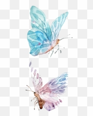 Download Watercolor Butterfly Paper Painting Drawing Free - Watercolor Butterfly Png Free Emoji,Butterfly Emoticon