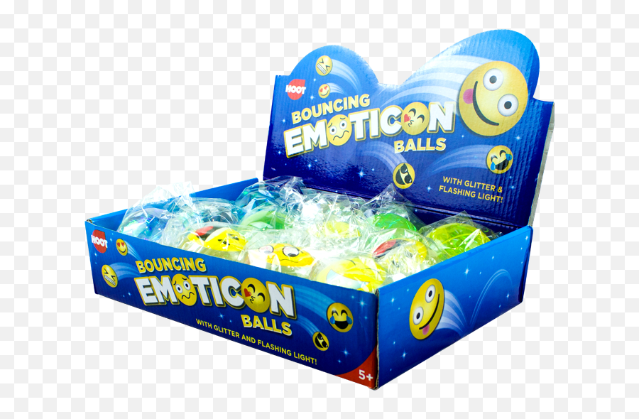 Emoticon Bouncing Glitter Balls With Pdq - Box Emoji,Glitter Emoticon