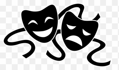 Theater Mask Clipart - Theatre Silhouette Emoji