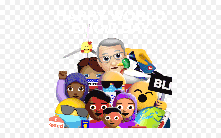 Happy World Emoji Day Cute Emoji Gif - Cartoon,A Cute Emoji