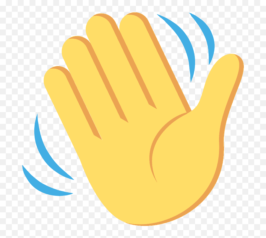 Waving Hand Emoji Clipart - Waving Hand Emoji Svg,Hand Wave Emoji