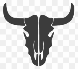 Texas Longhorn Silhouette Skull Bull Drawing - Png Emoji