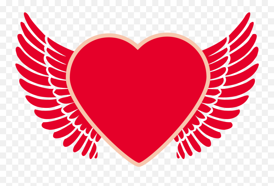 Heart With Angel Wings Png U0026 Free Heart With Angel Wingspng - Anubis And Bastet Symbol Emoji,Angel Wings Emoji