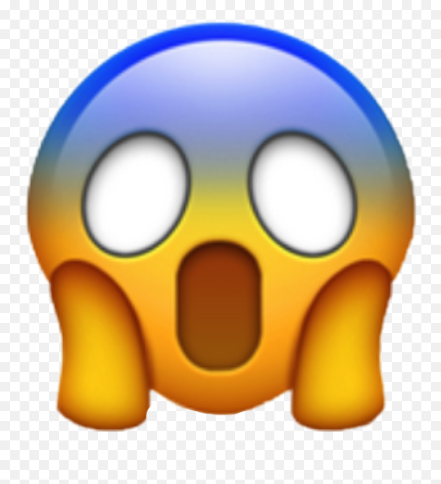 Download Scream Emoji Png - Transparent Background Surprised Emoji,The Scream Emoji